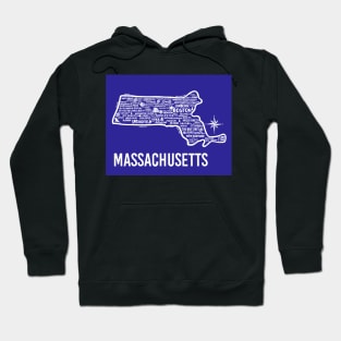 Massachusetts Map Hoodie